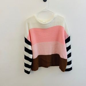 Color block sweater